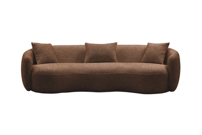 Orsolya Brown Boucle Sofa – 93.6" Sofa