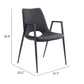Desi Dining Chair (Set of 2) in Black