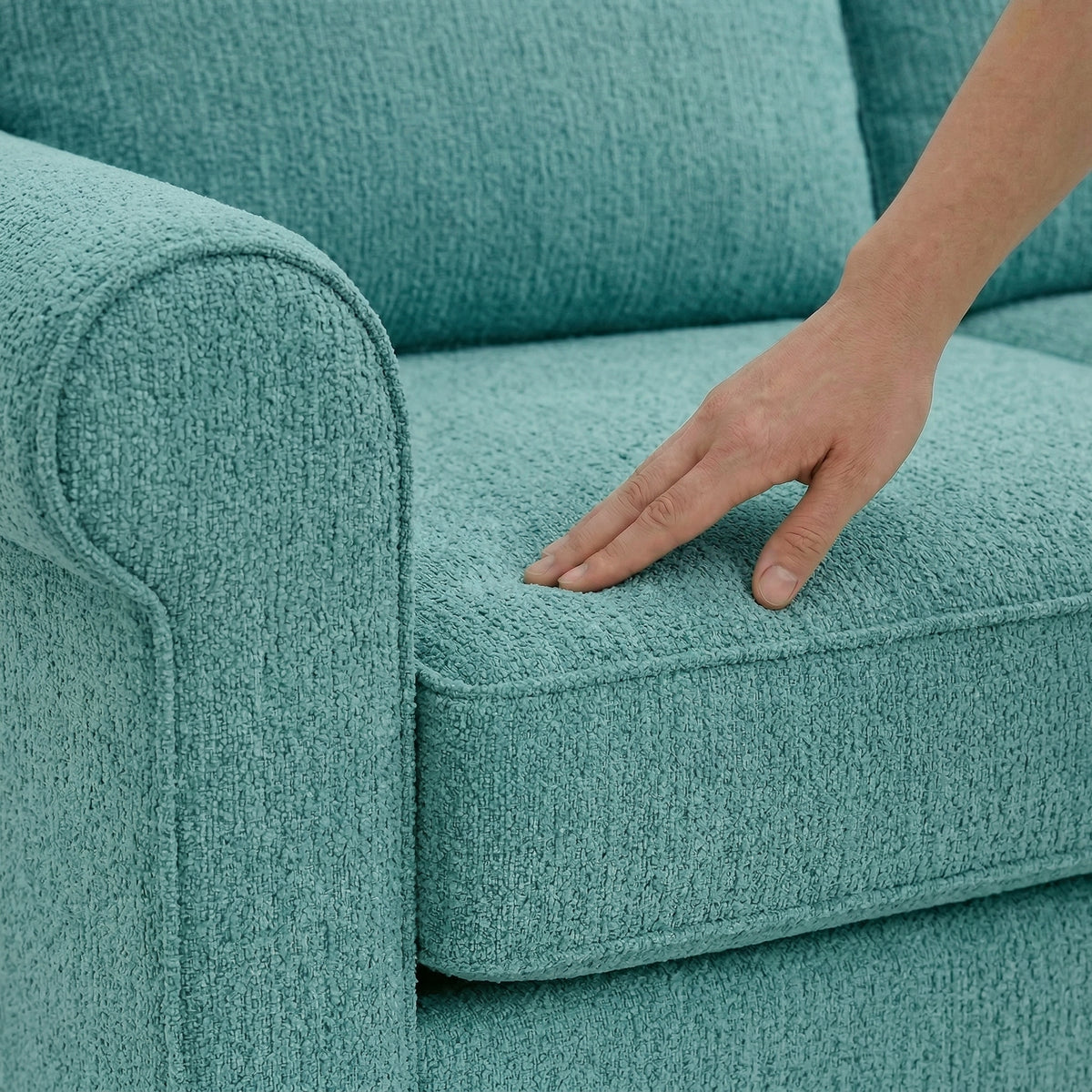 Irlanda Upholstered L-Shaped Sectional – 120" Made-in-USA Sectional Sofa - Hepburn Emerald - Fabric (6)