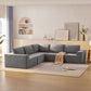 Modern Modular Low Profile Corner Sofa Sectional 116'