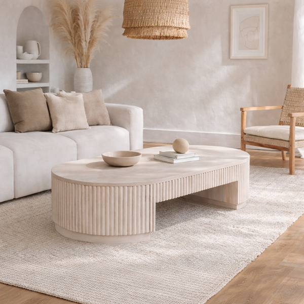 Isla Whitewashed Mango Wood Coffee Table – 55