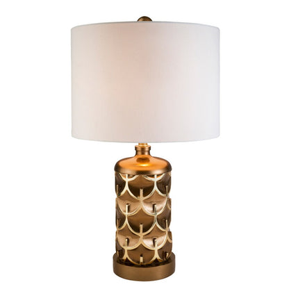 28.5" Tall Polyresin Table Lamp 'Mystic Owl' with Golden finish