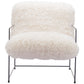 Pelut White Accent Chair