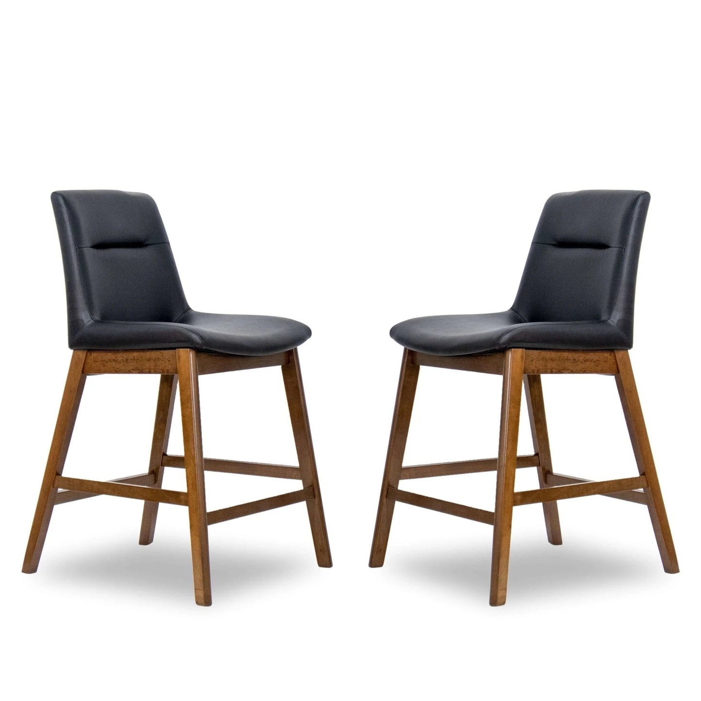 Langlade Black Leather Bar Stool – 21" Bar Stool