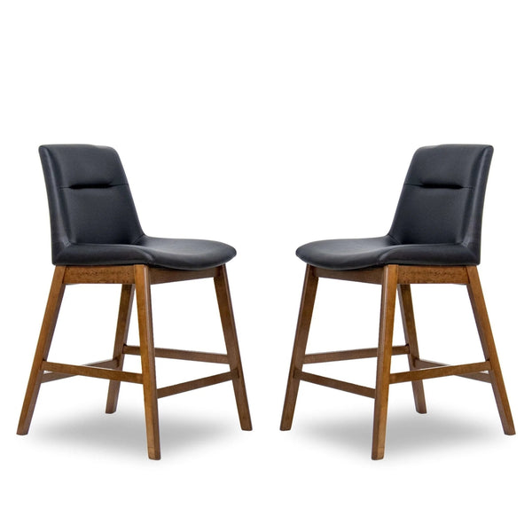 Langlade Black Leather Bar Stool – 21