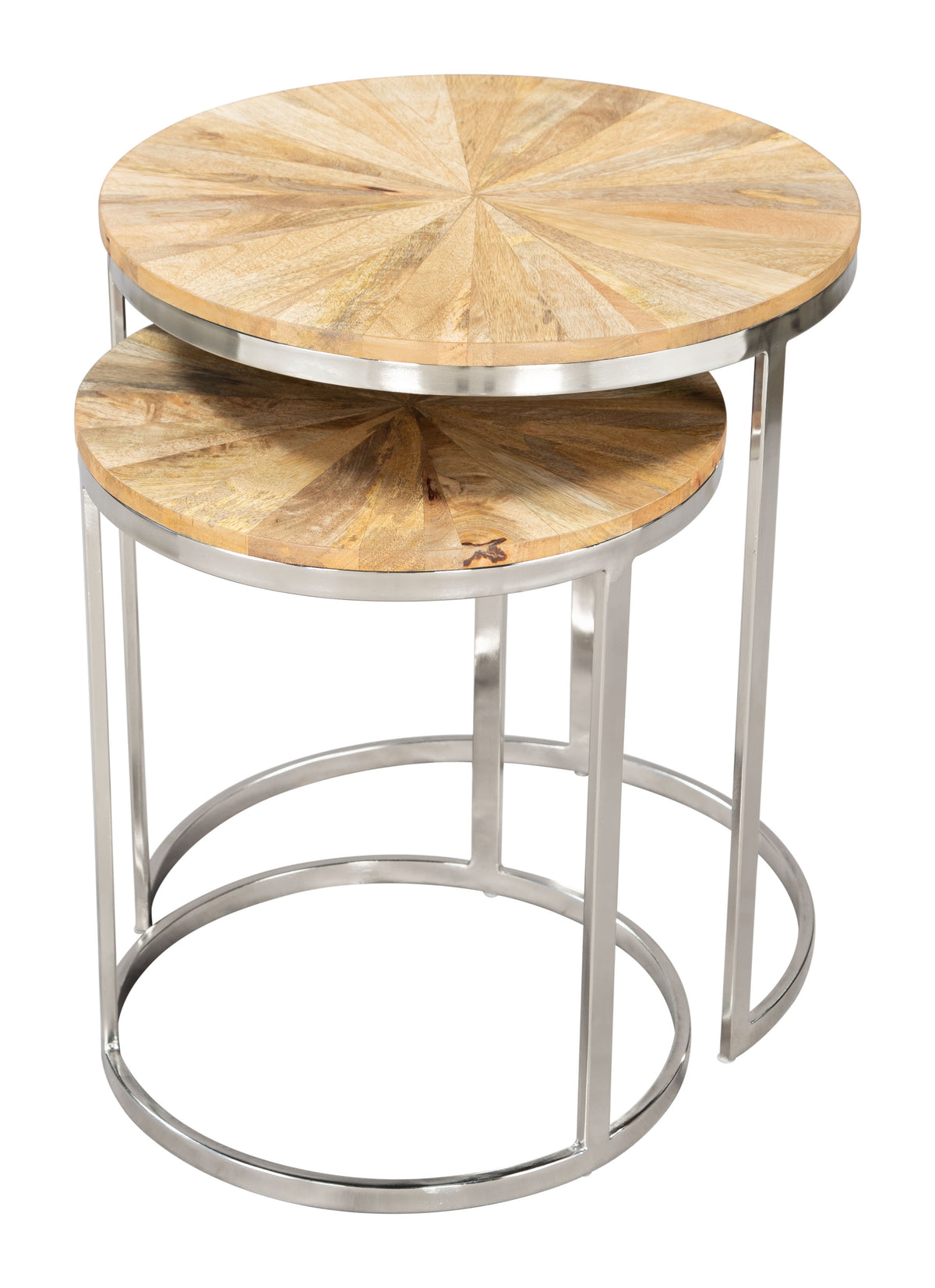 Bari Natural Nesting Table Set (2-Piece)