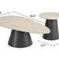 Reyes Natural & Black Coffee Table Set (2-Piece)