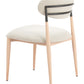 Equinox Oyster Gray & Natural Armless Dining Chair (Set of 2)