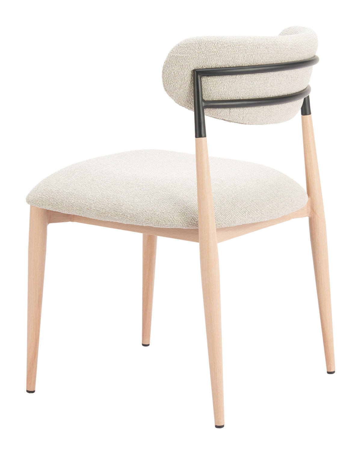 Equinox Oyster Gray & Natural Armless Dining Chair (Set of 2)