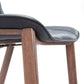 Magnus Barstool (Set of 2) in Black & Walnut