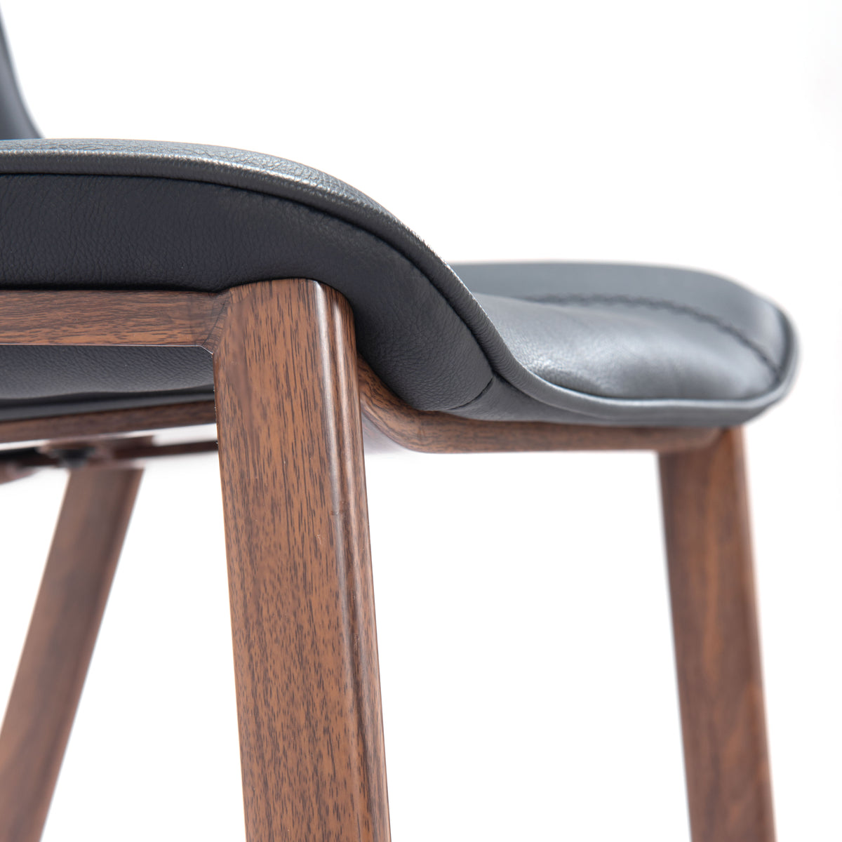 Magnus Barstool (Set of 2) in Black & Walnut
