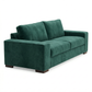 Modena Sofa 92" – Made in USA Square-Arm Sofa (7 Fabrics) - Velvet Antique Kelly Green - Velvet (8)