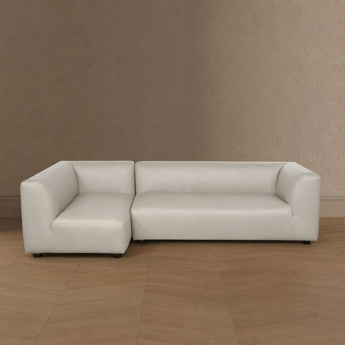 Lukas 2-piece sectional with left-facing chaise in cream