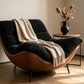Oberon lounge chair in black