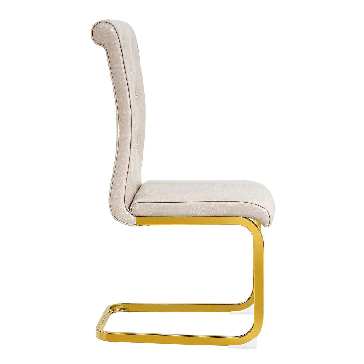 Kinsey Beige, Gold Legs, Set of 4
