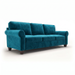 Augusta Sofa – Made in USA, Custom Fabric Options, 83" Classic Design - Velvet Antique Peacock - Velvet (6)