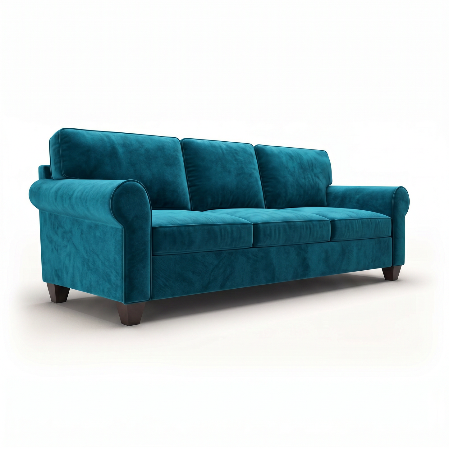 Augusta Sofa – Made in USA, Custom Fabric Options, 83" Classic Design - Velvet Antique Peacock - Velvet (6)