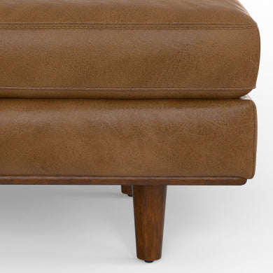 Genuine Leather MCM Ottoman 33" – close-up detail