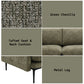 Dalton Green Fabric Loveseat – 75” Modern 2-Seat Sofa with Tufting & Pillows detailing green chenille fabric and metal legs.