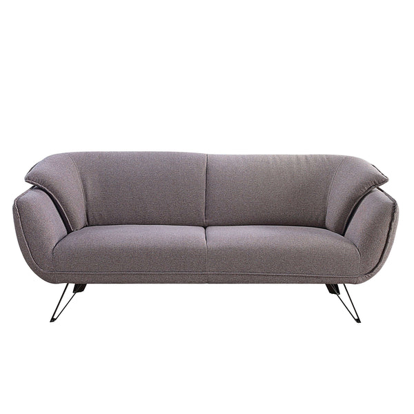 Dalya Gray Linen Loveseat – 78” Modern 2-Seat Sofa with Metal Legs, featuring sleek design and comfortable upholstery.