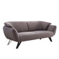 Dalya Gray Linen Loveseat – 78” Modern 2-Seat Sofa with Metal Legs featuring clean lines and compact design.