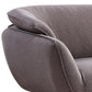 Dalya Gray Linen Loveseat – 78” Modern 2-Seat Sofa with Metal Legs close-up of armrest and cushion texture