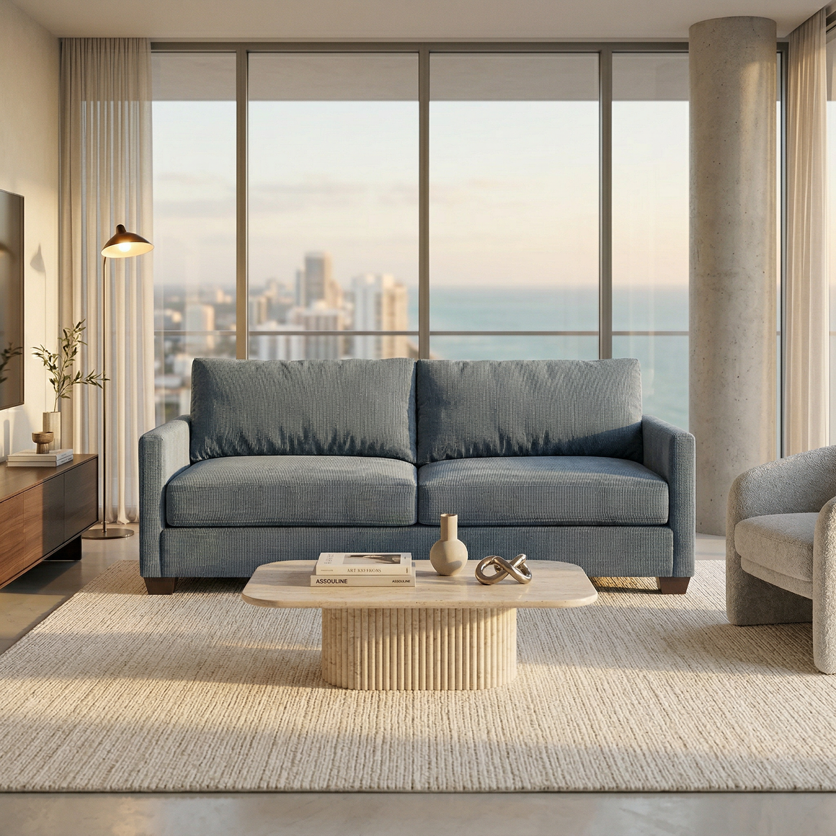 Damon American-Made Sofa – 92" Custom-Fabric Sofa – view 15