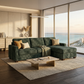 Damon L-Shaped Sectional Sofa – 120" Chaise Sectional in Fabric & Velvet – view 14