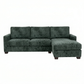 Damon L-Shaped Sectional Sofa – 120" Chaise Sectional in Fabric & Velvet – view 20