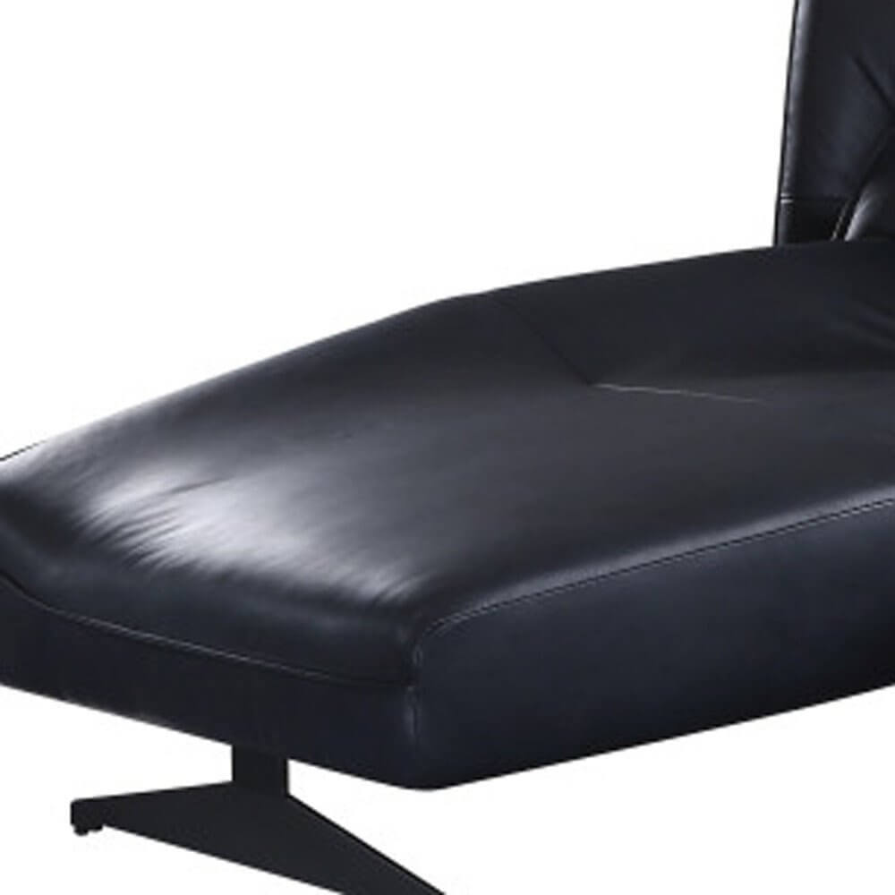Dark Gray Top Grain Leather Sectional Sofa with Chaise | 113" Modern Sectional - sleek chaise detail