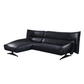 Dark Gray Top Grain Leather Sectional Sofa with Chaise | 113" Modern Sectional in a sleek contemporary design.