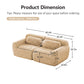 Dashiell Light Khaki Plush Modular Sofa – 40.9" 2-Seat Modular Sofa – view 17