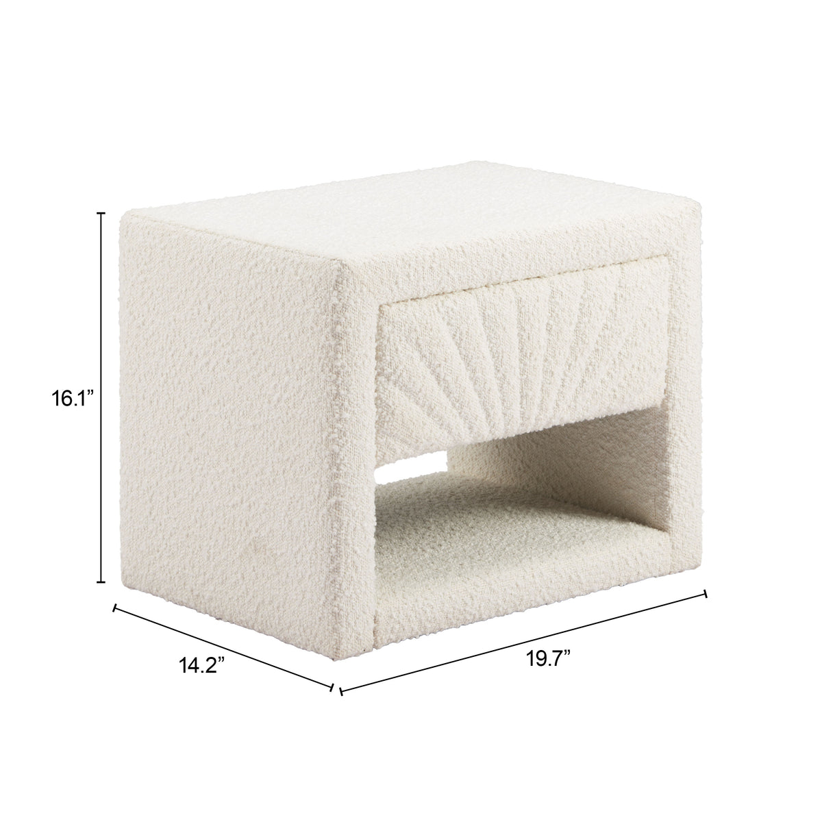 Baris Ivory Nightstand