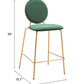 Odessa Green & Gold Counter Stool (Set of 2)