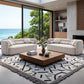 Kenna Living Room Set in Light Beige, 2 Sofas