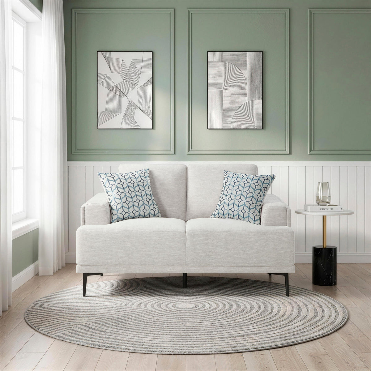 Ellery Chenille Loveseat Taupe
