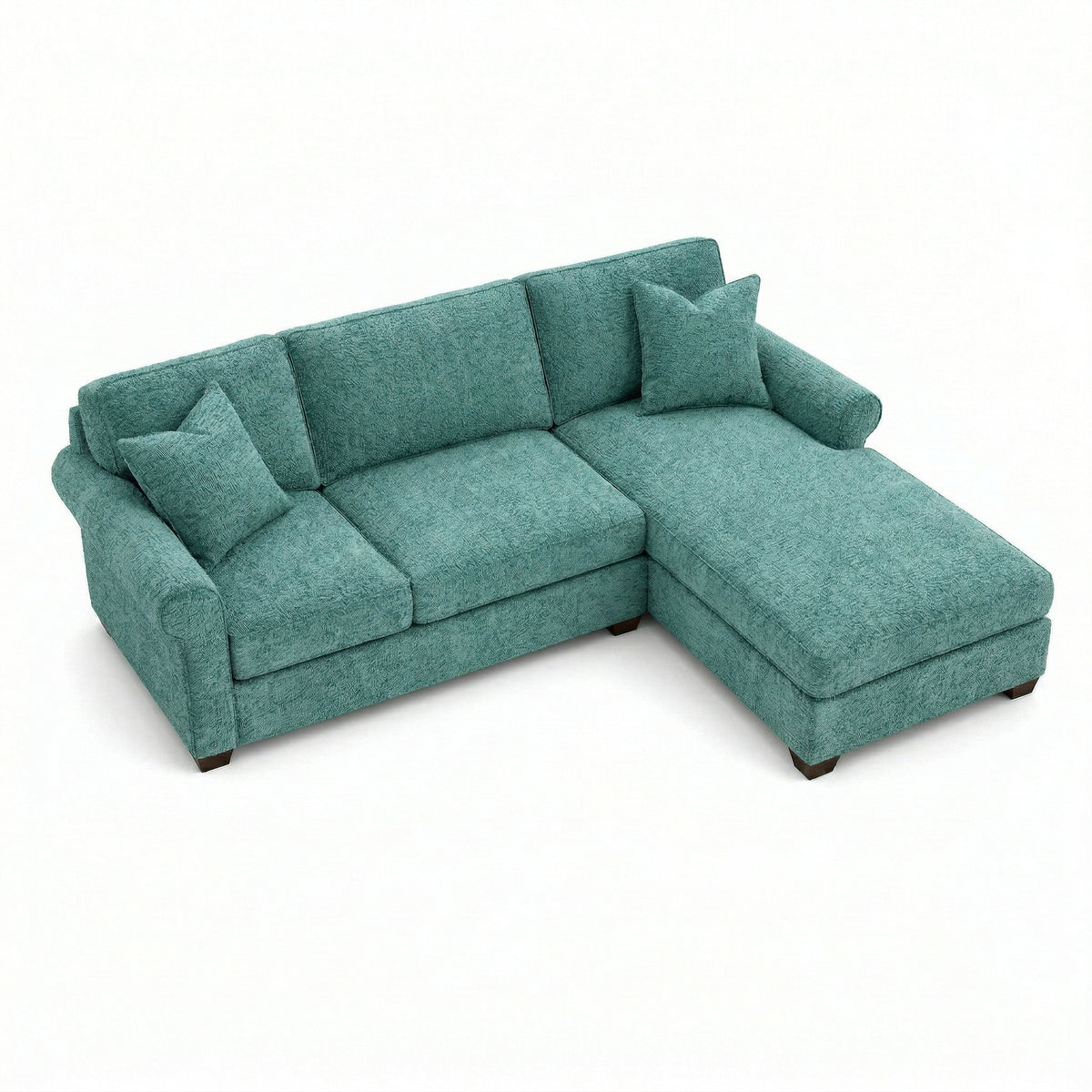 Irlanda Upholstered L-Shaped Sectional – 120" Made-in-USA Sectional Sofa - Hepburn Emerald - Fabric (10)