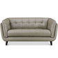 Solana MCM Tufted Top-Grain Leather Sofa Loveseat 70W (2 Color Options)