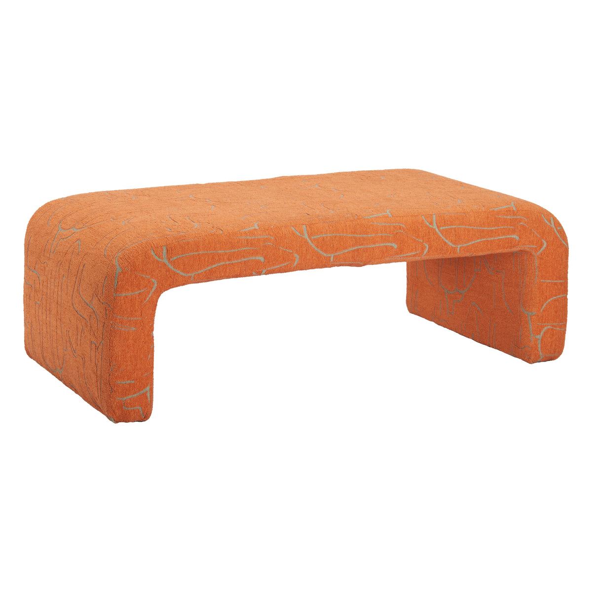 Nendo Abstract Orange Bench