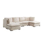 Modern Modular U-Shape Dual Chaise Sofa Sectional 129'