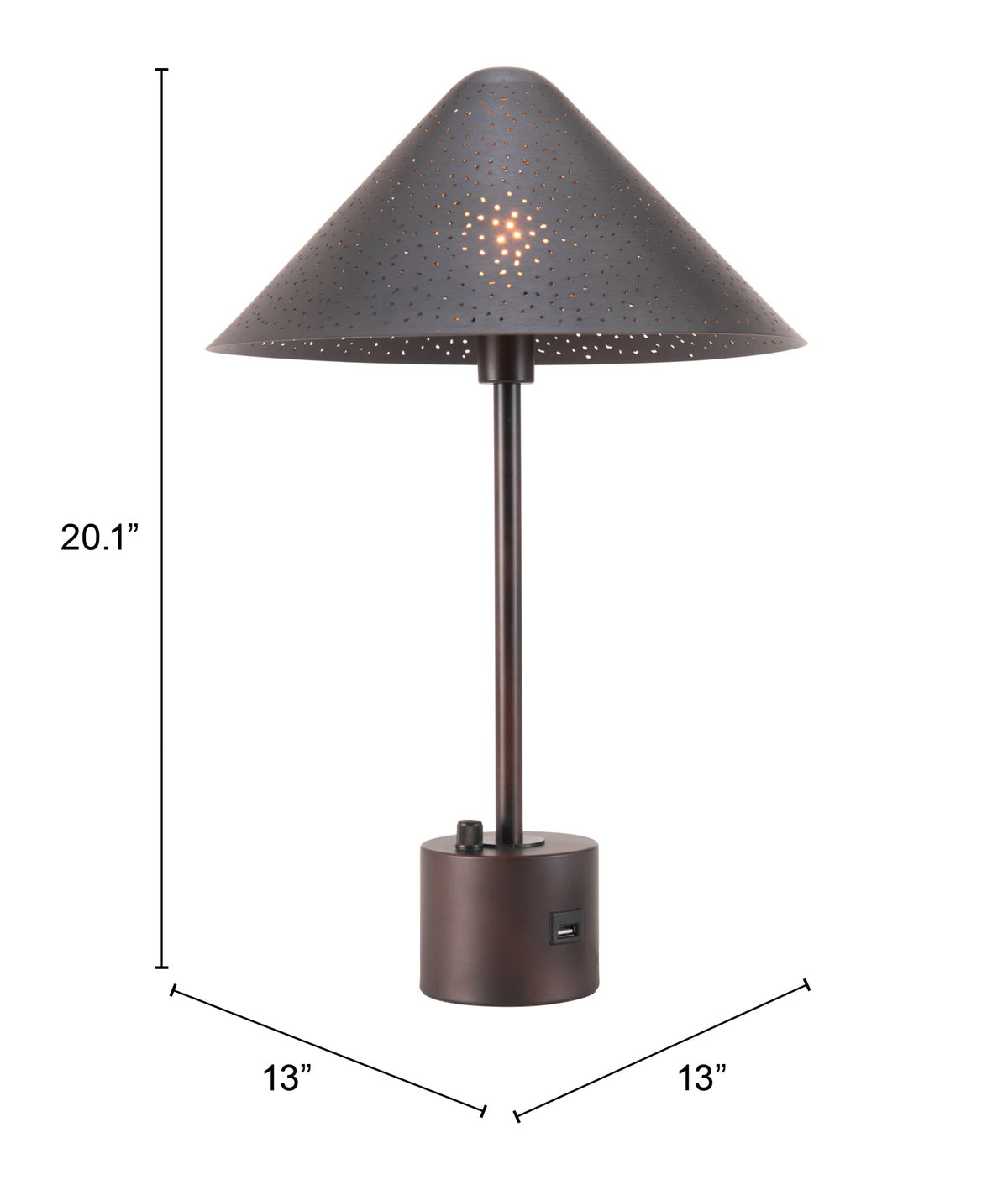 Cardo Bronze Table Lamp