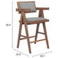 Delhi Gray & Walnut Counter Stool (Set of 2)