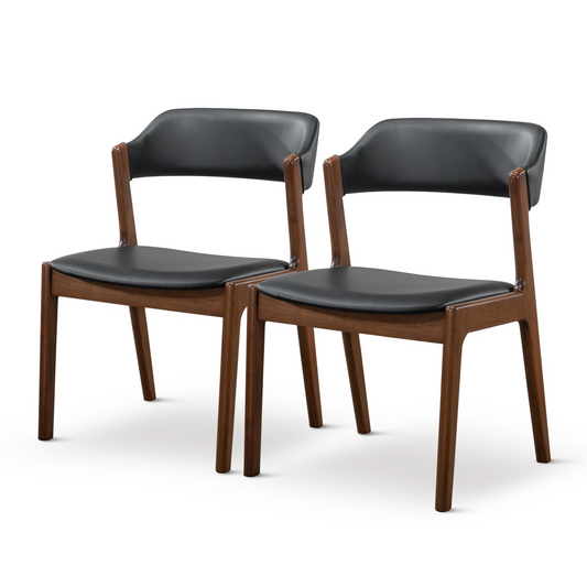 Enzo Black PU Leather Dining Chair (Set of 2)