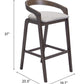 Troy Dove Gray & Espresso Barstool (Set of 2)
