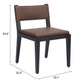 Roxas Brown Dining Chair (Set of 2)