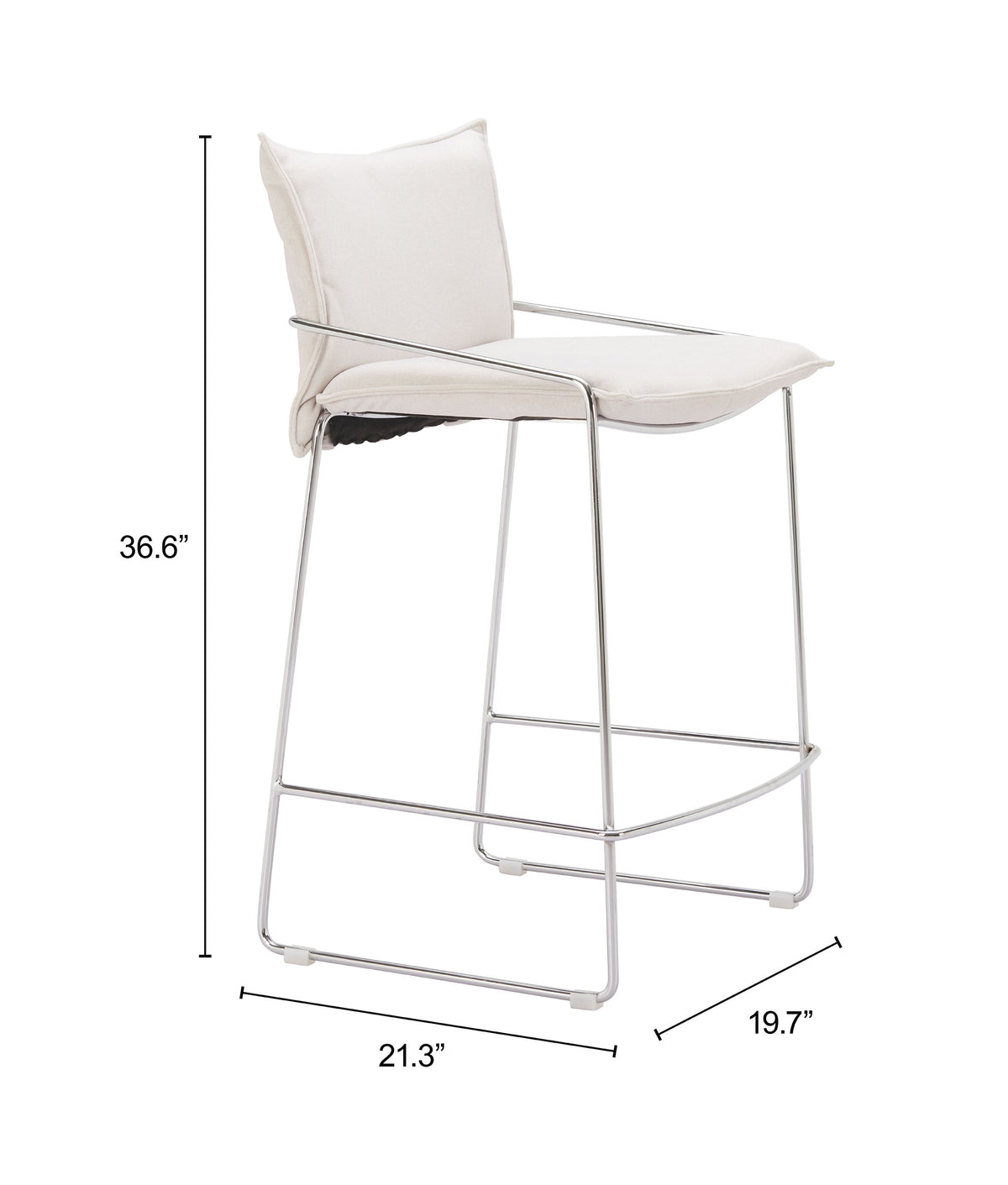 Pola Counter Stool in White