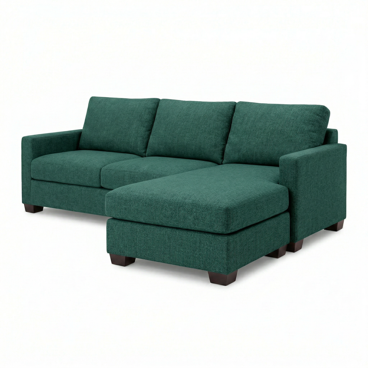 Modena L-Shaped Sectional Sofa - Velvet Antique Kelly Green - Velvet (4)