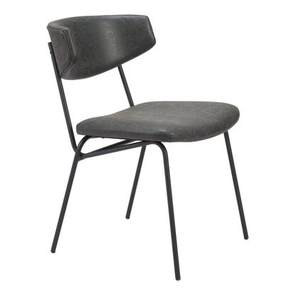 Charon Dining Chair (Set of 2) in Vintage Black