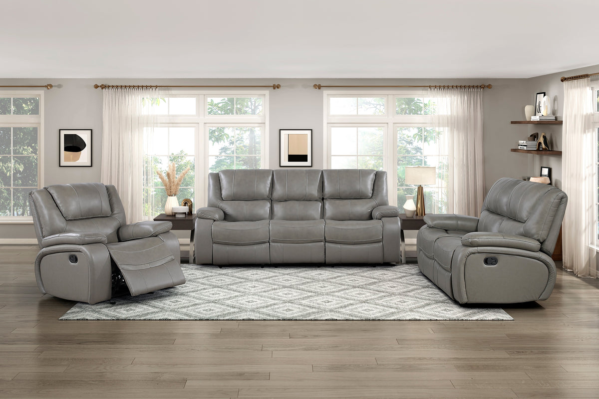 Cyrus Leather Reclining Sofa Set