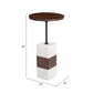 Stuk Brown & White Side Table